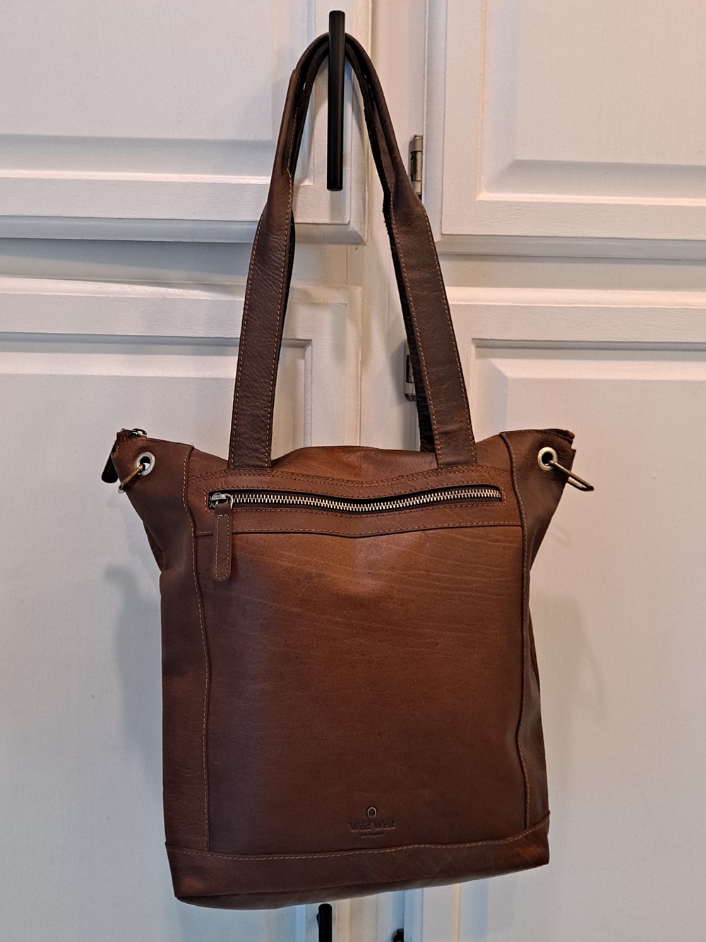 Wild West Los Angeles Everyday Brown Mia Leather Contemporary Tote Bag